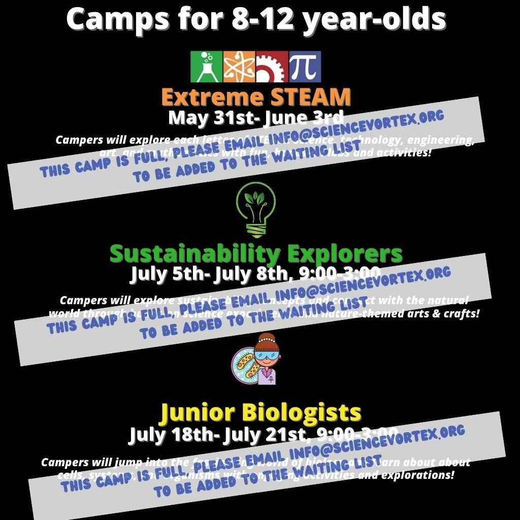 Copy of This camp is full, please email info@sciencevortex.org if you'd like to be added to the waiting list